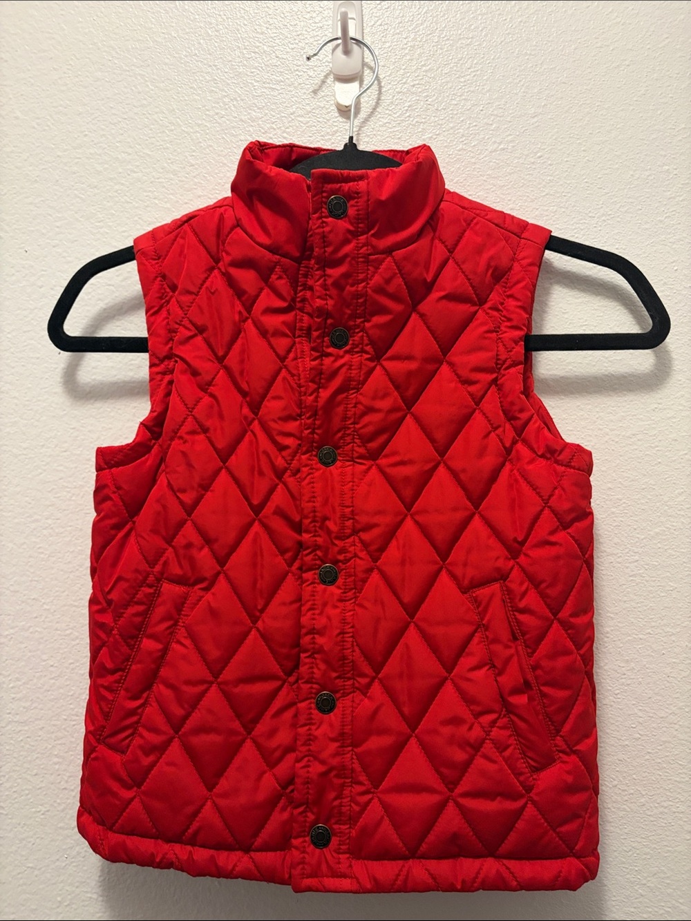 Janie and Jack Bright Red Quilted Puffer Vest